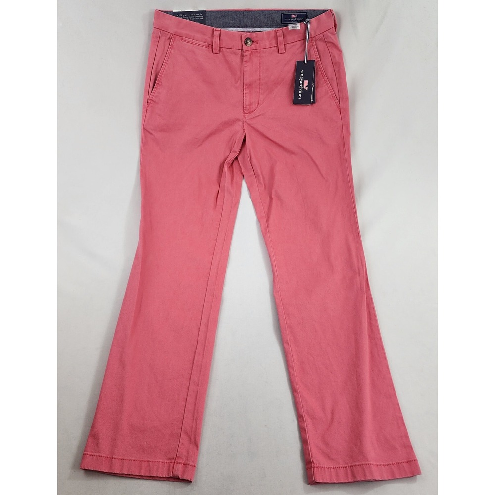 Vineyard Vines Breaker pants W 32 L 32 jetty red pocket zip $98 mens